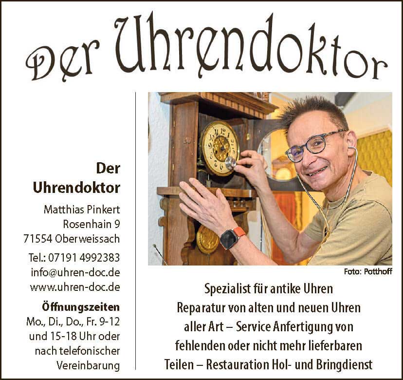 Der Uhrendoktor - Anzeige