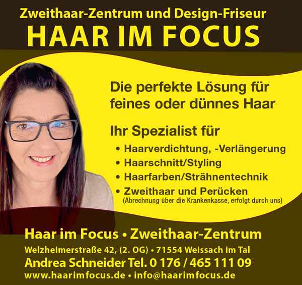 Haar im Focus