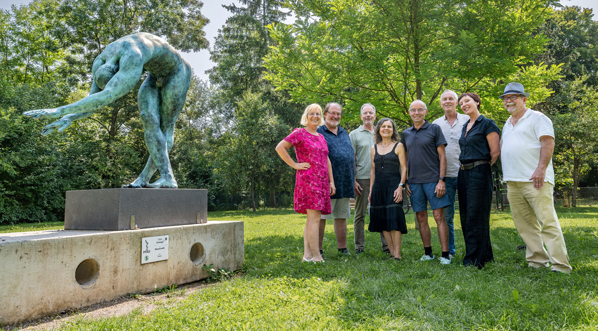 Regina Döttling (1. von links) mit engagierten Akteuren der Reihe „Kultur im Tal“.