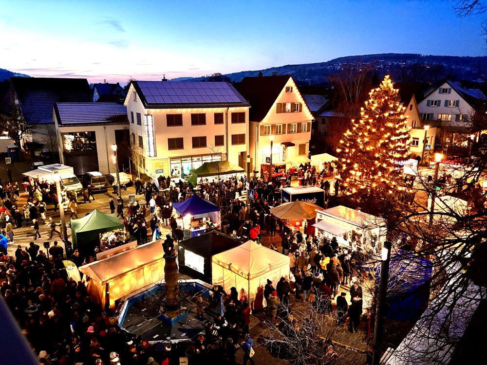 Weihnachtliches Winterbach. Foto: Gemeinde